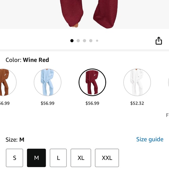 Burgundy  teddy Knit Two-Piece Set - Picture 5 of 8